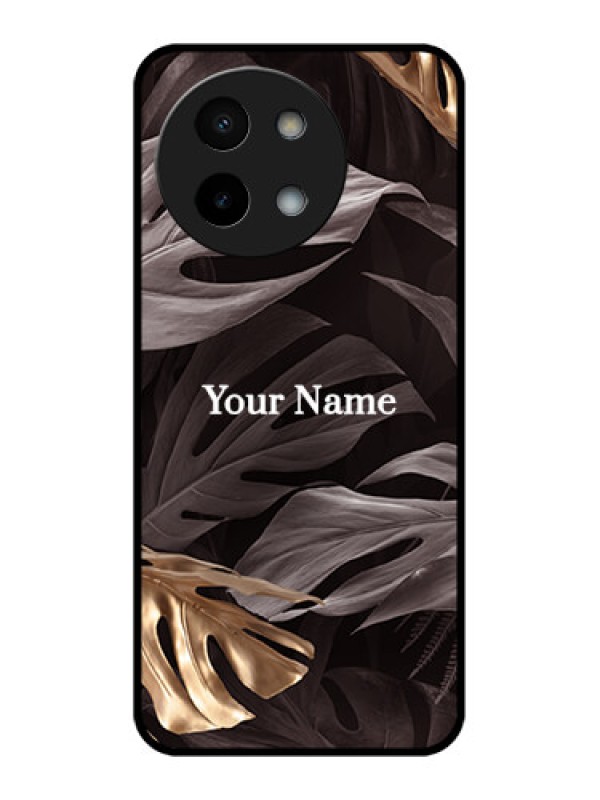 Custom Vivo Y58 5G Custom Metal Phone Case - Wild Leaves Digital Paint Design
