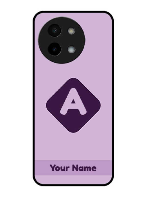 Custom Vivo Y58 5G Custom Metal Phone Case - Custom Letter In Curved Badge Design
