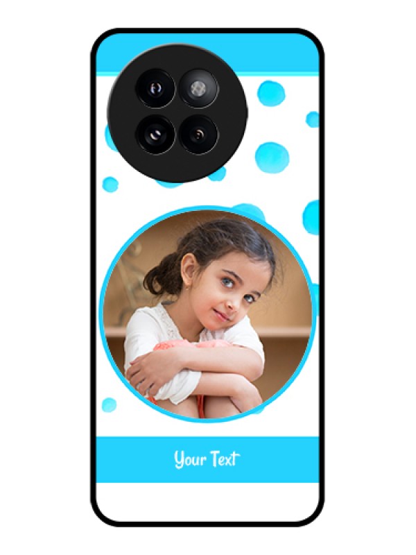 Custom Xiaomi 14 Civi Custom Metal Phone Case - Blue Bubbles Pattern Design