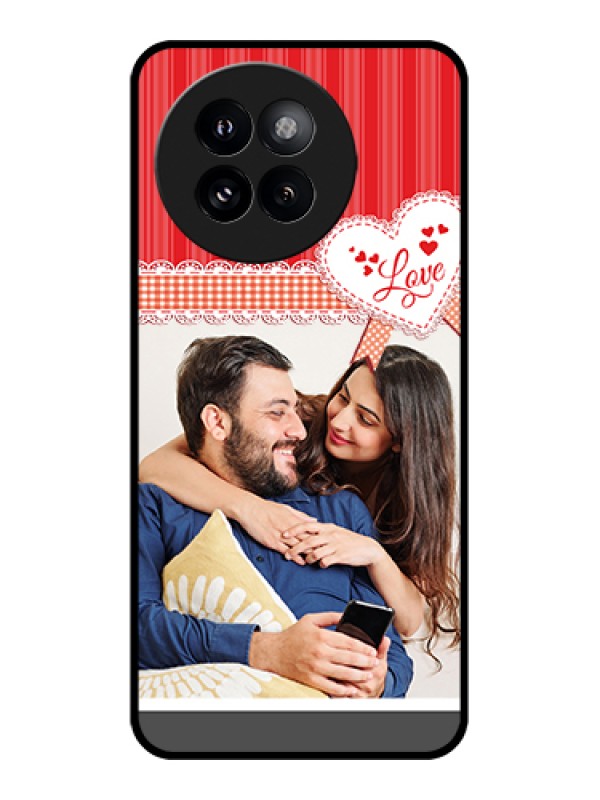 Custom Xiaomi 14 Civi Custom Metal Phone Case - Red Love Pattern Design
