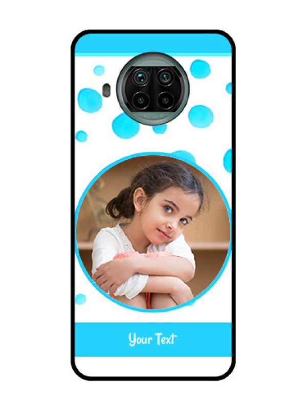 Custom Xiaomi Mi 10I 5G Custom Metal Phone Case - Blue Bubbles Pattern Design