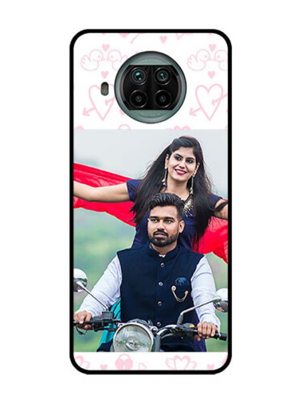 Custom Xiaomi Mi 10I 5G Custom Metal Phone Case - Pink Flying Heart Design
