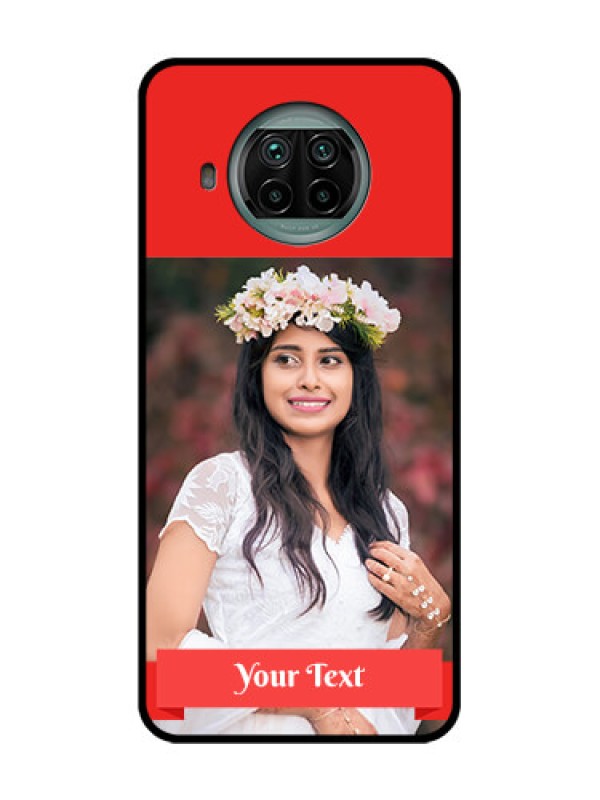 Custom Xiaomi Mi 10I 5G Custom Metal Phone Case - Simple Red Color Design