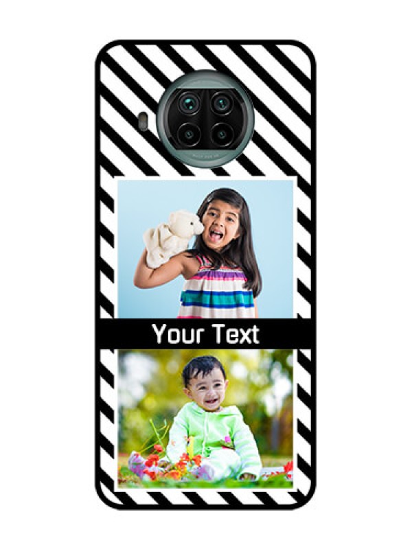 Custom Xiaomi Mi 10I 5G Custom Metal Phone Case - Black And White Stripes Design