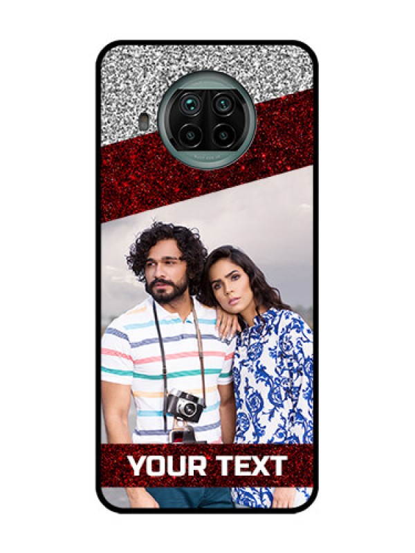 Custom Xiaomi Mi 10I 5G Custom Metal Phone Case - Image Holder With Glitter Strip Design