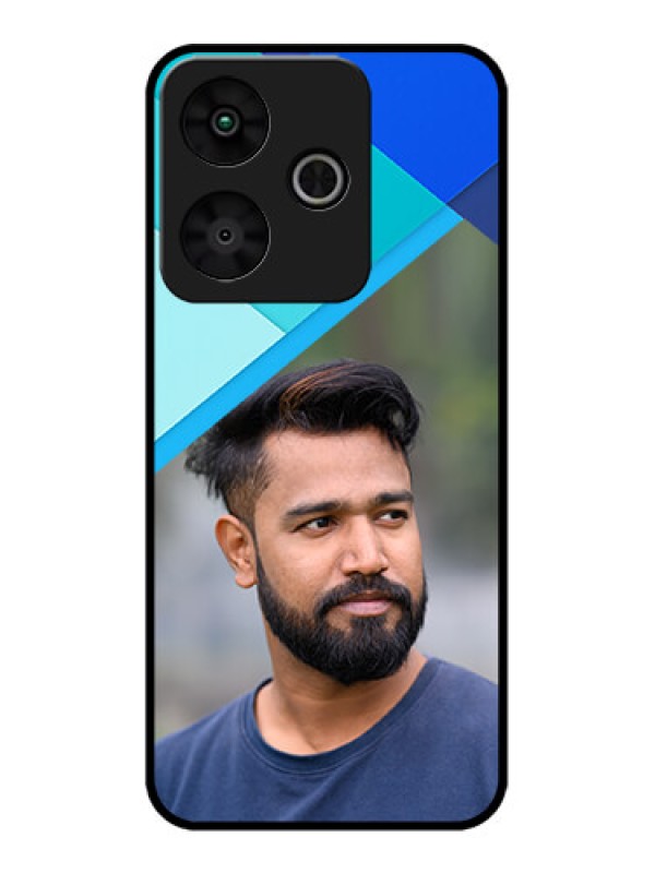Custom Redmi 13 5G Custom Metal Phone Case - Blue Pattern Design