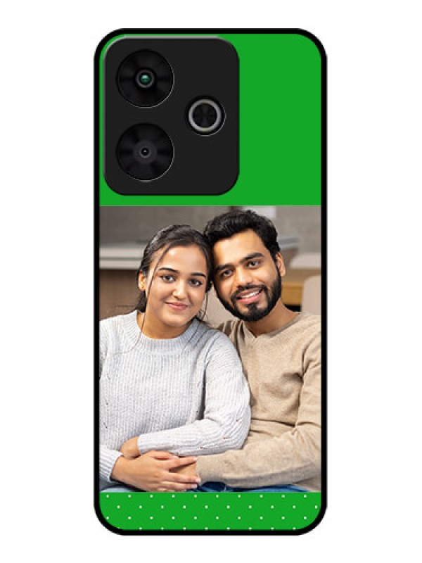 Custom Redmi 13 5G Custom Metal Phone Case - Green Pattern Design