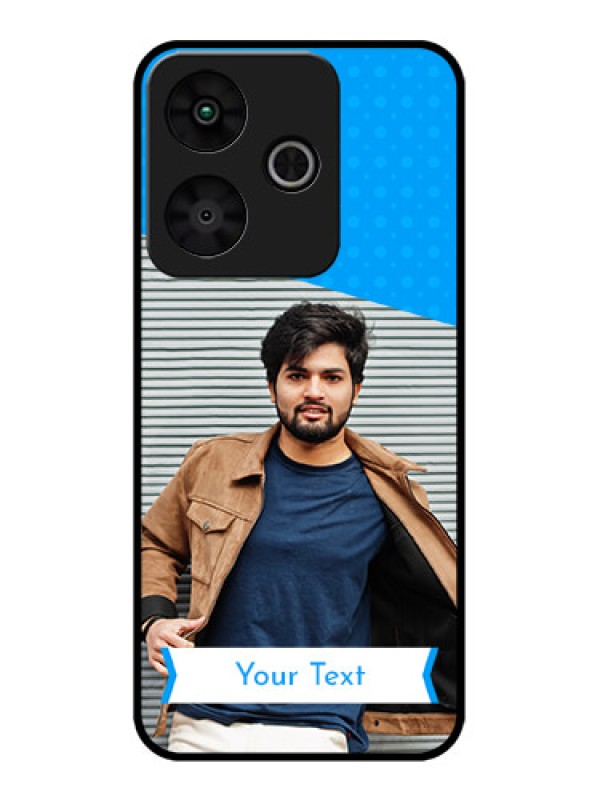 Custom Redmi 13 5G Custom Metal Phone Case - Simple Blue Color Design