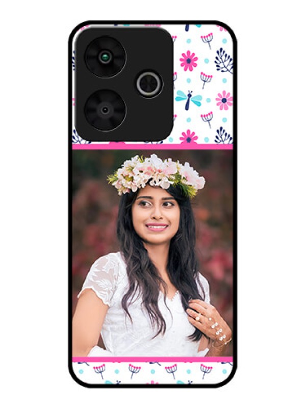 Custom Redmi 13 5G Custom Metal Phone Case - Colorful Flower Design