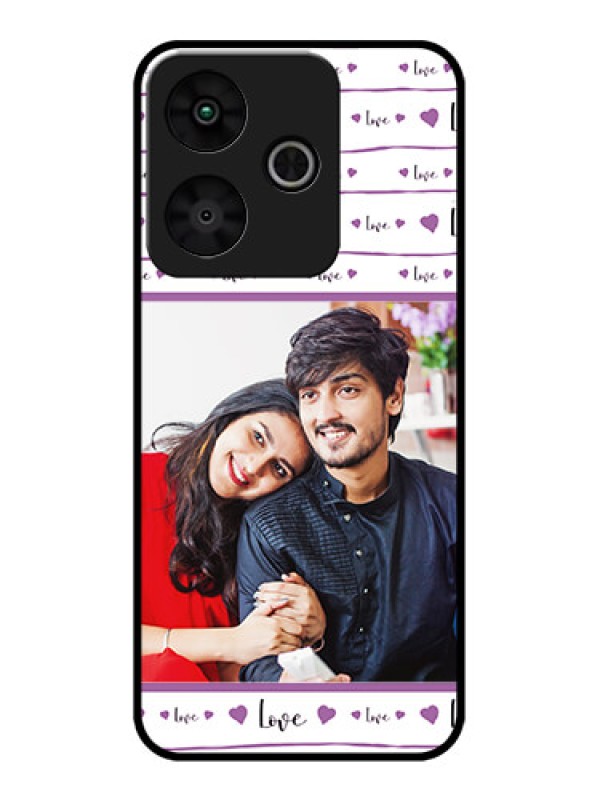 Custom Redmi 13 5G Custom Metal Phone Case - Couples Heart Design