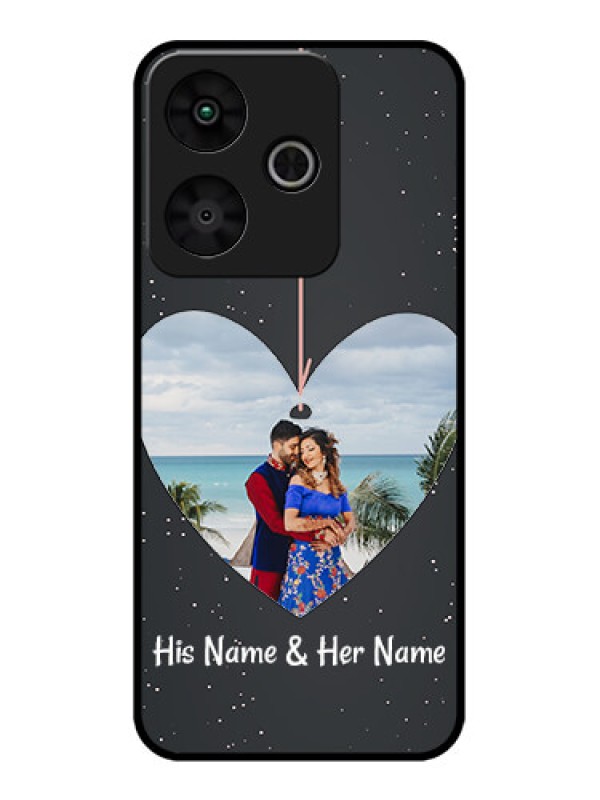 Custom Redmi 13 5G Custom Metal Phone Case - Hanging Heart Design