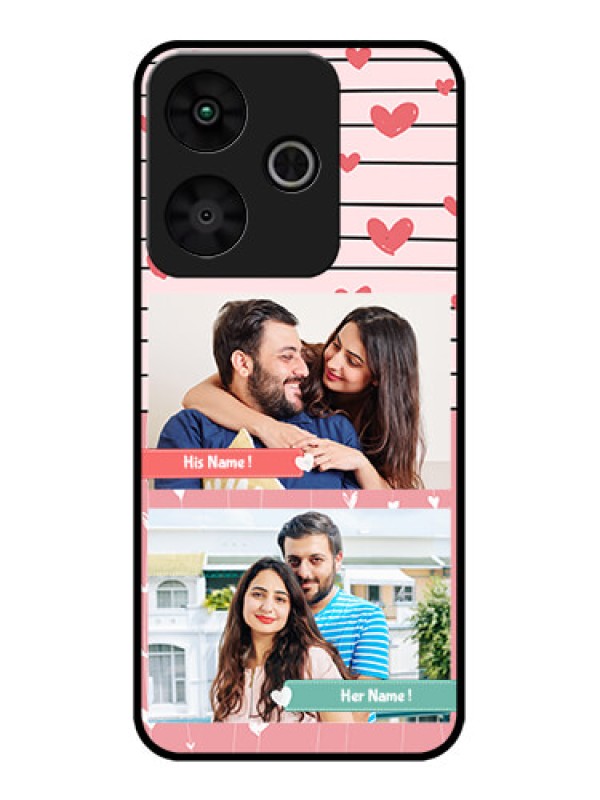 Custom Redmi 13 5G Custom Metal Phone Case - Photo With Heart Design