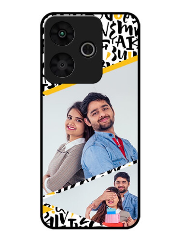 Custom Redmi 13 5G Custom Metal Phone Case - Letters Pattern Design