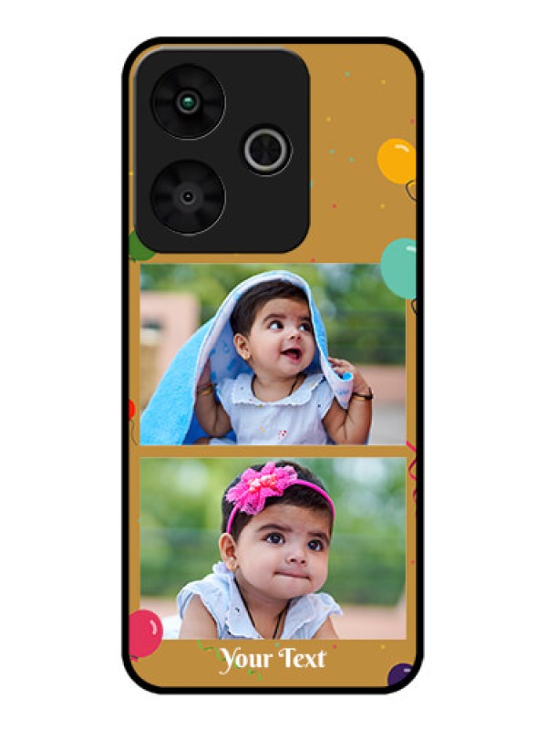 Custom Redmi 13 5G Custom Metal Phone Case - Image Holder With Birthday Celebrations Design