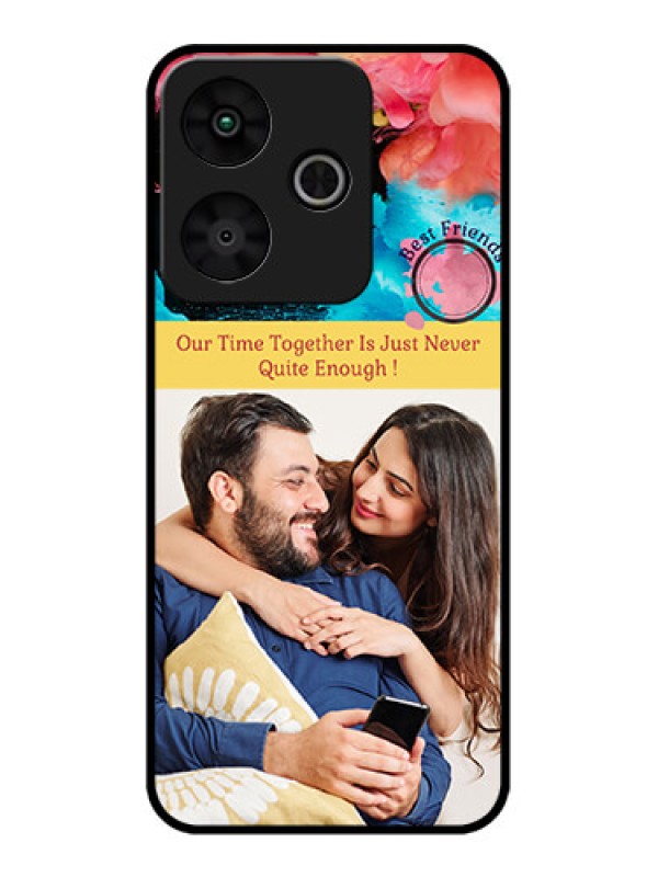 Custom Redmi 13 5G Custom Metal Phone Case - Quote With Acrylic Painting Design