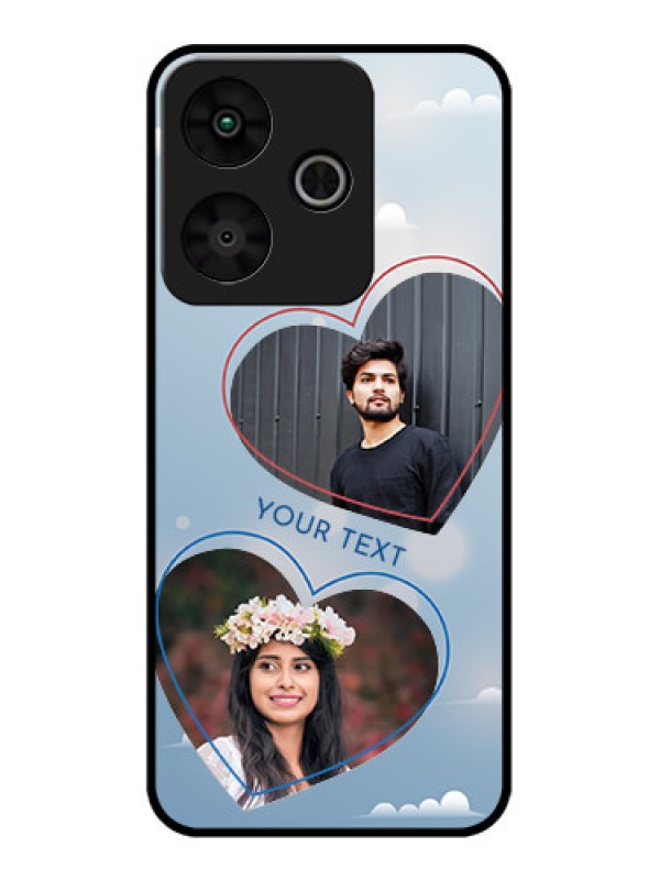 Custom Redmi 13 5G Custom Metal Phone Case - Blue Color Couple Design