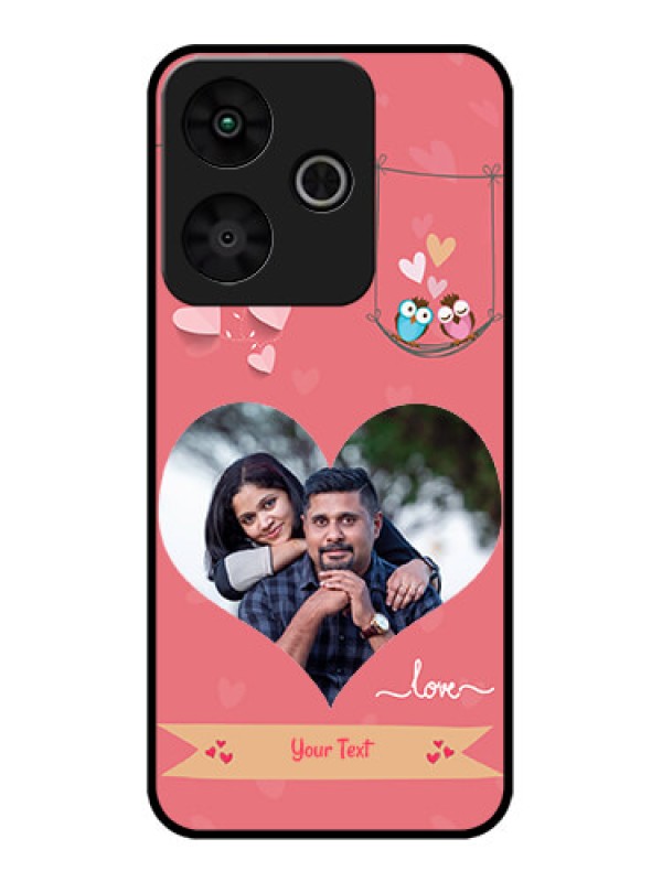 Custom Redmi 13 5G Custom Metal Phone Case - Peach Color Love Design