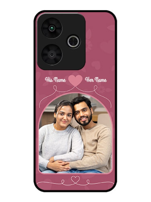 Custom Redmi 13 5G Custom Metal Phone Case - Love Floral Design