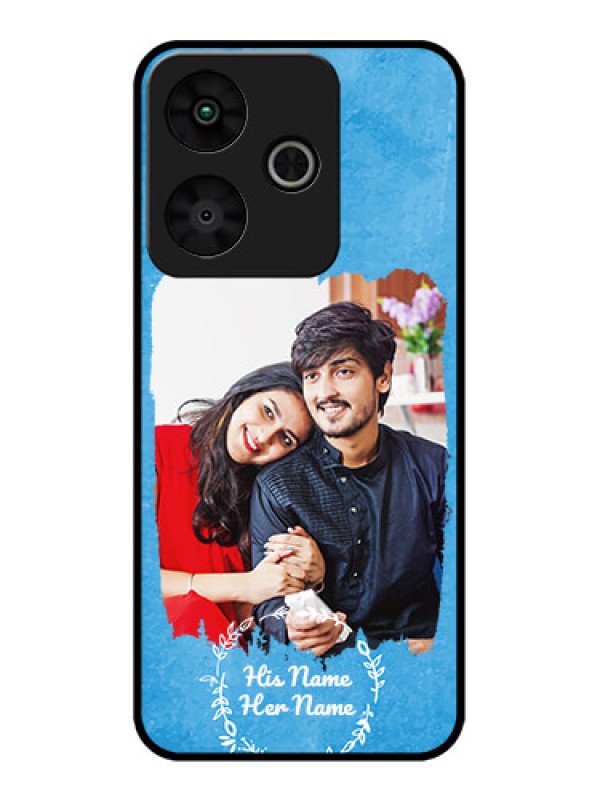 Custom Redmi 13 5G Custom Metal Phone Case - Blue Color Vintage Design