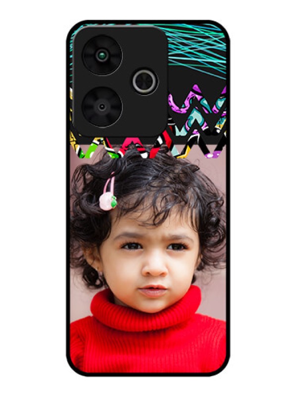 Custom Redmi 13 5G Custom Metal Phone Case - Neon Abstract Design