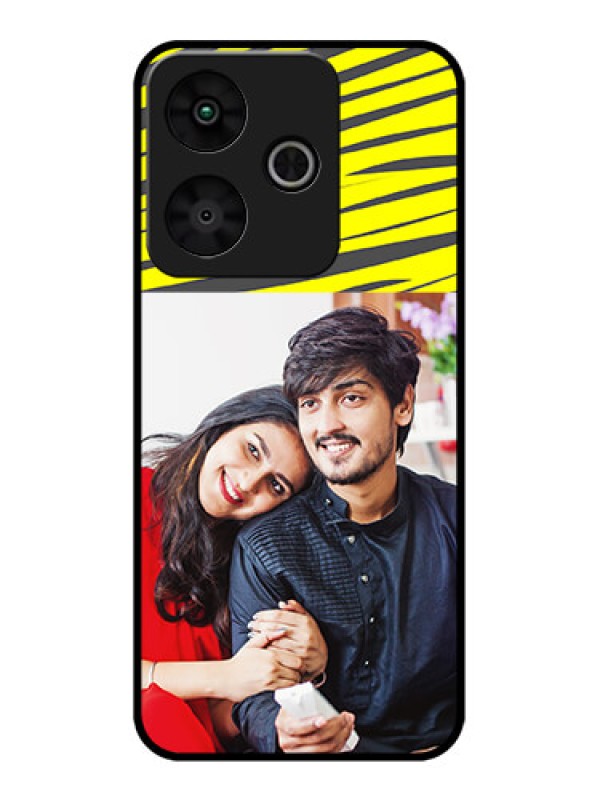 Custom Redmi 13 5G Custom Metal Phone Case - Yellow Abstract Design