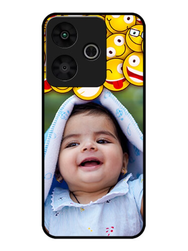 Custom Redmi 13 5G Custom Metal Phone Case - With Smiley Emoji Design