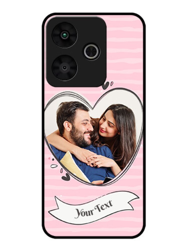 Custom Redmi 13 5G Custom Metal Phone Case - Vintage Heart Design