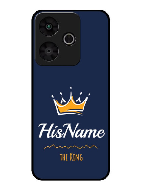 Custom Redmi 13 5G Custom Metal Phone Case - King With Name Design