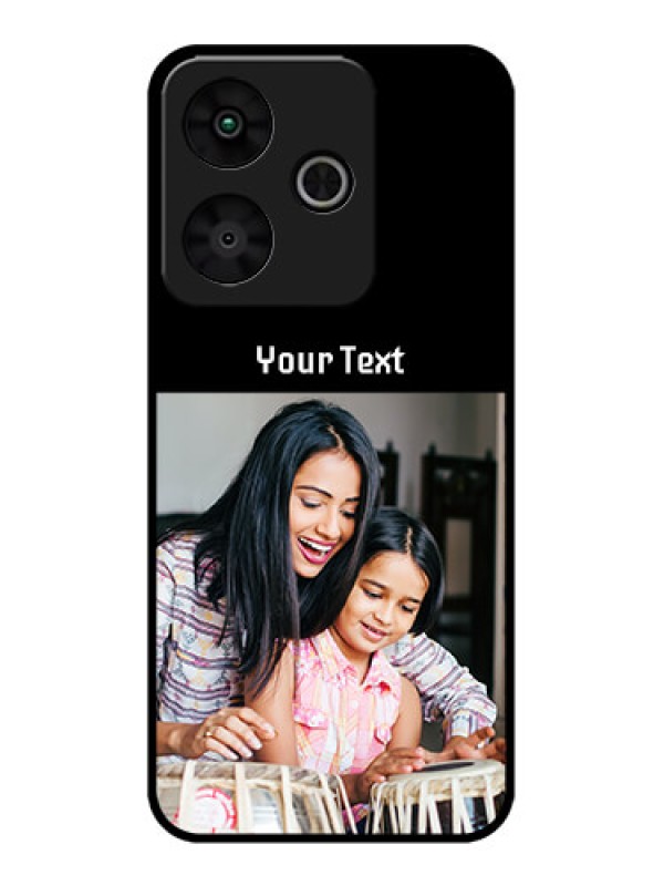 Custom Redmi 13 5G Custom Metal Phone Case - Photo With Name Design
