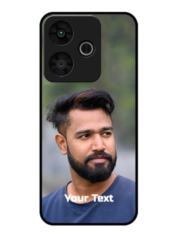 Custom Redmi 13 5G Custom Metal Phone Case - Photo With Text Design