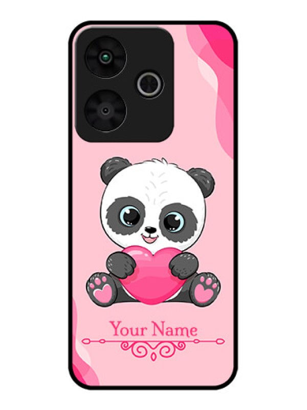 Custom Redmi 13 5G Custom Metal Phone Case - Cute Panda Design