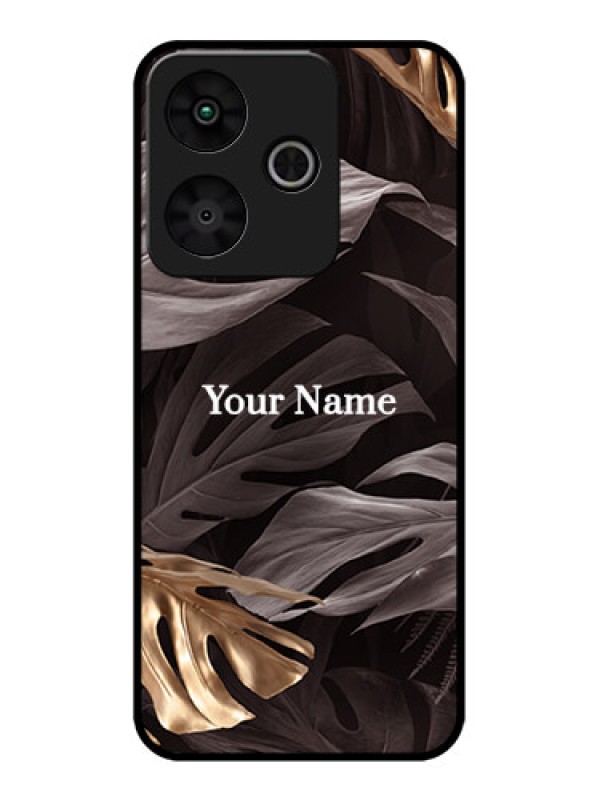 Custom Redmi 13 5G Custom Metal Phone Case - Wild Leaves Digital Paint Design