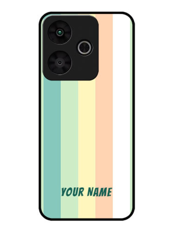Custom Redmi 13 5G Custom Metal Phone Case - Multi - Colour Stripes Design