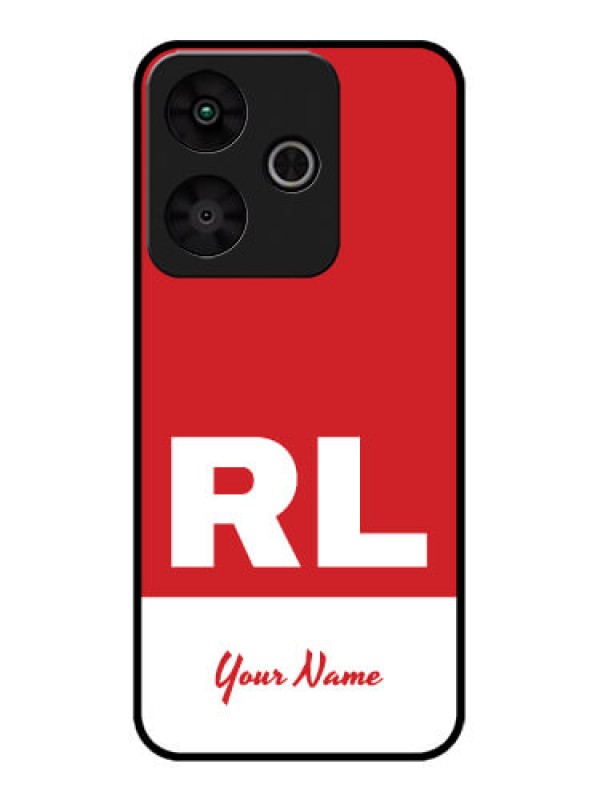 Custom Redmi 13 5G Custom Metal Phone Case - Dual Tone Custom Text Design