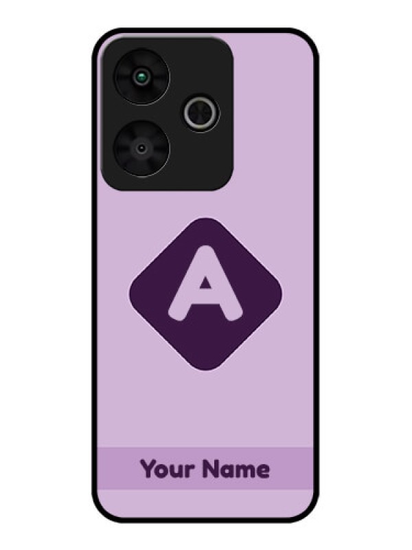 Custom Redmi 13 5G Custom Metal Phone Case - Custom Letter In Curved Badge Design