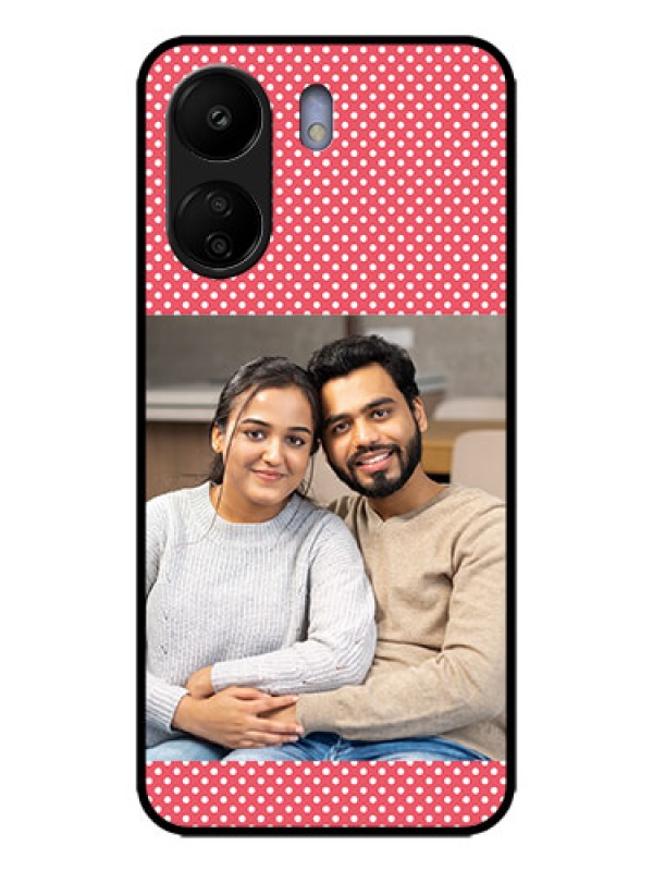 Custom Redmi 13C 4G Custom Metal Phone CaseWhite Dotted Design
