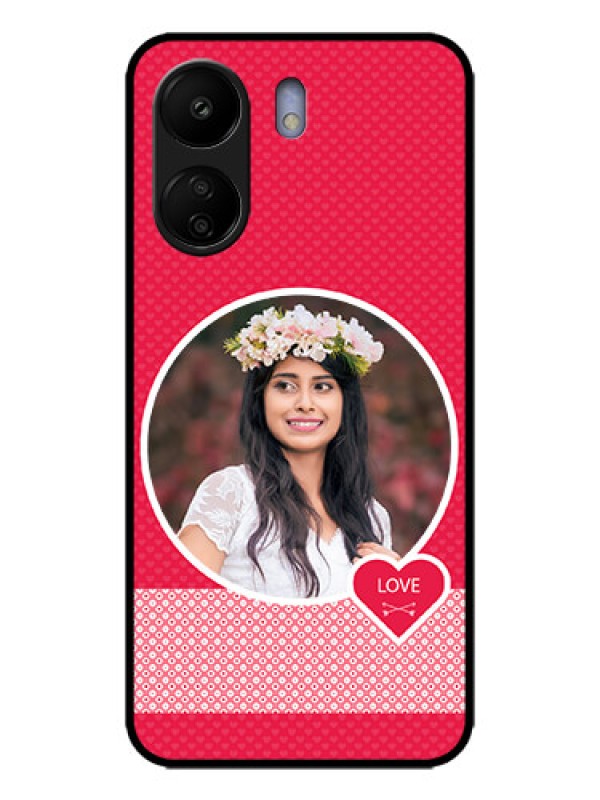 Custom Redmi 13C 4G Custom Metal Phone CasePink Color Pattern Design