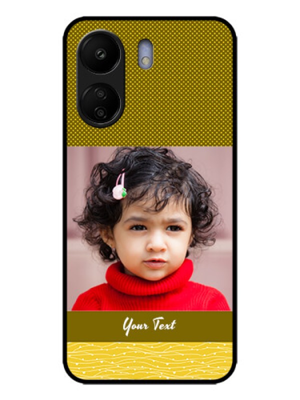 Custom Redmi 13C 4G Custom Metal Phone CaseSimple Green Color Design