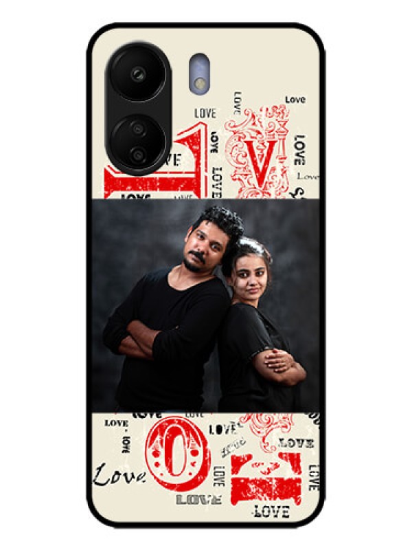 Custom Redmi 13C 4G Custom Metal Phone CaseTrendy Love Design Case