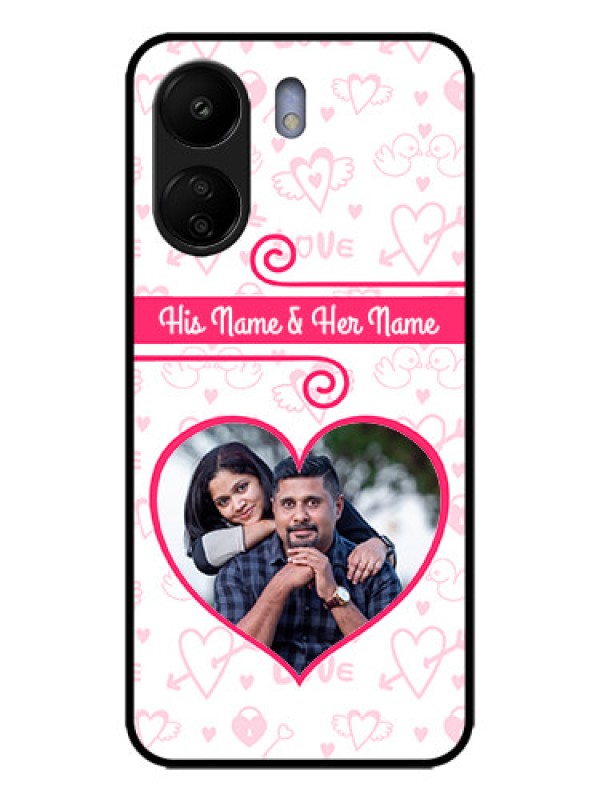 Custom Redmi 13C 4G Custom Metal Phone CaseHeart Shape Love Design