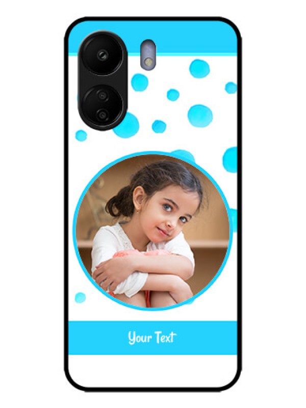 Custom Redmi 13C 4G Custom Metal Phone CaseBlue Bubbles Pattern Design