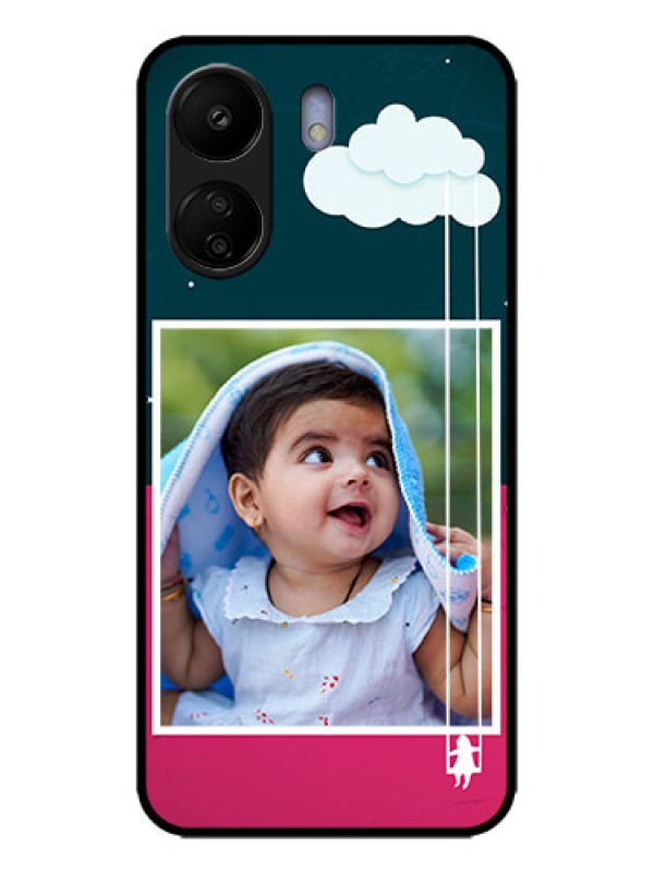Custom Redmi 13C 4G Custom Metal Phone CaseCute Girl With Cloud Design