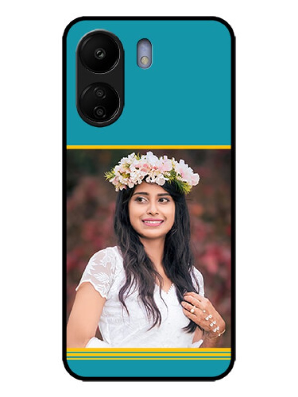 Custom Redmi 13C 4G Custom Metal Phone CaseYellow and Blue Design