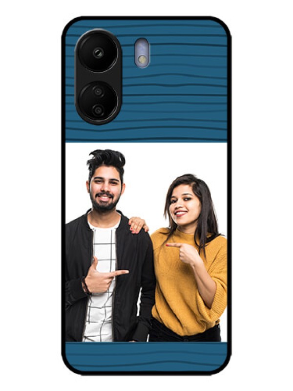 Custom Redmi 13C 4G Custom Metal Phone CaseBlue Pattern Cover Design