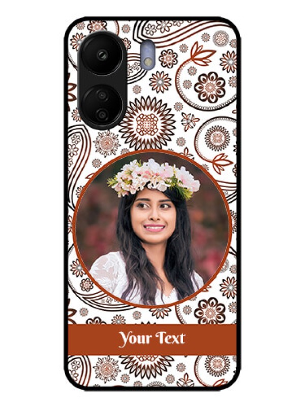 Custom Redmi 13C 4G Custom Metal Phone CaseAbstract Flower Design