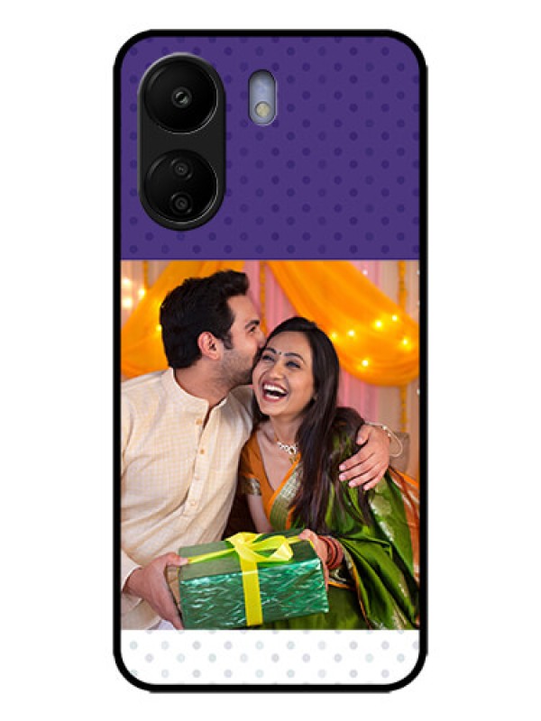 Custom Redmi 13C 4G Custom Metal Phone CaseViolet Colored Pattern Design