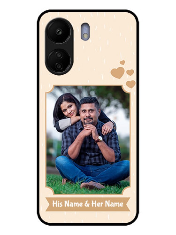 Custom Redmi 13C 4G Custom Metal Phone CaseWith Confetti Love Design