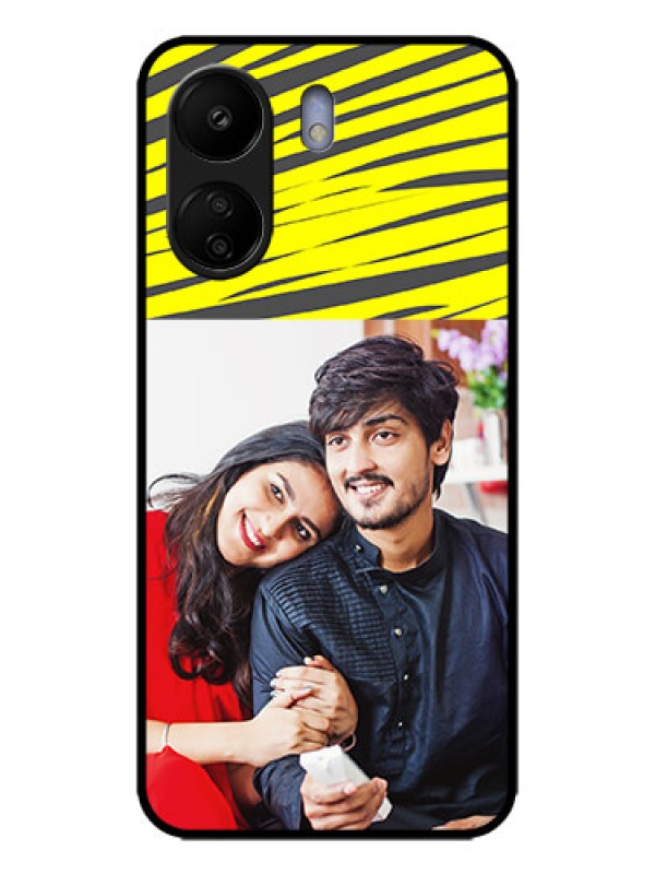 Custom Redmi 13C 4G Custom Metal Phone CaseYellow Abstract Design