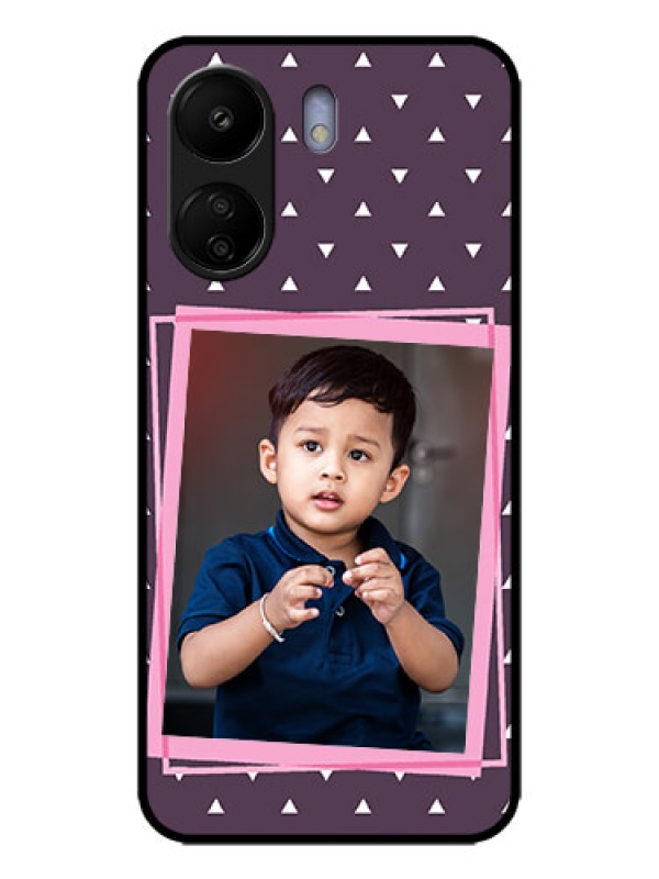 Custom Redmi 13C 4G Custom Metal Phone CaseTriangle Pattern Dotted Design