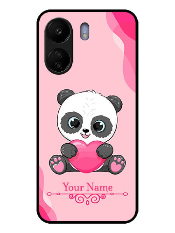 Custom Redmi 13C 4G Custom Metal Phone CaseCute Panda Design